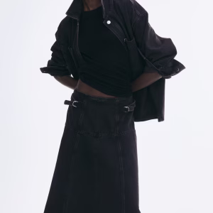 Flared Denim Skirt