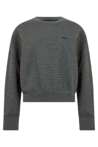 Pinko Cropped Studded Sweatshirt