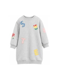Stella McCartney Kids Patch Detailed Jersey Sweatshirt Dress
