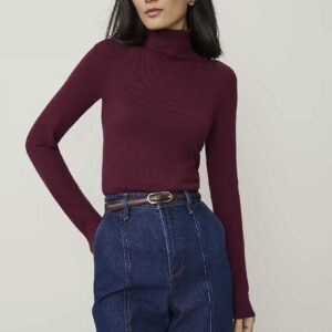 Essential Turtleneck Sweater Tinto Red