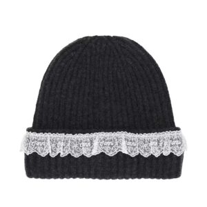 Ganni Compact Wool Lace Beanie