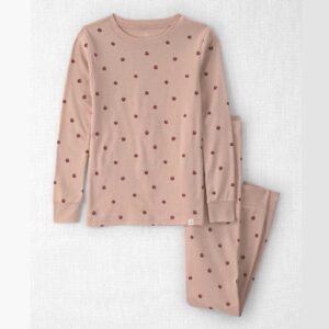 Girls 2-Piece Organic Cotton Pajamas in Apples