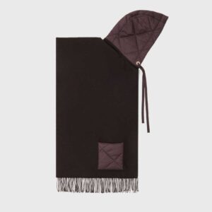 Hooded wool scarf
