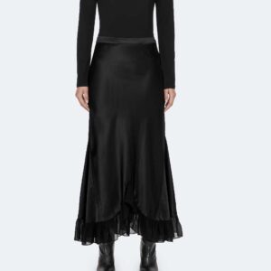 Irma Silk-Viscose Skirt Black