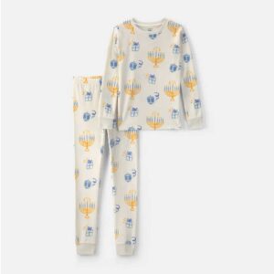 Kids 2-Piece Hanukkah DreamPlush Snug Fit Pajama Set