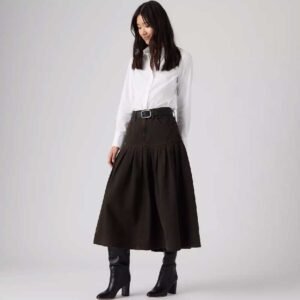 Levi's® Premium Yoked Pleated Skirt
