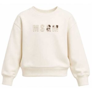 MSGM Kids Logo Patch Crewneck Sweatshirt