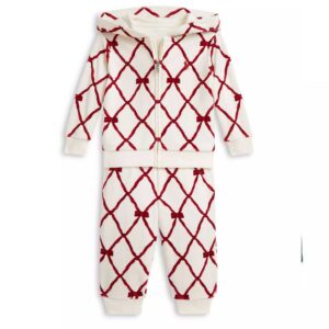 Ralph Lauren Girls' Velour Hoodie & Jogger Pants Set