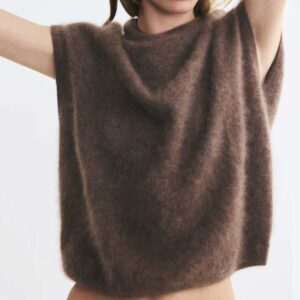 Wool Mock Turtleneck Sweater Vest