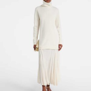 Xu Zhi Paneled wool-blend maxi dress