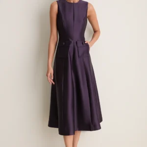 Tuckernuck Plum Dupioni Helene Dress