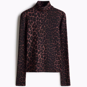 Long-Sleeved Mock Turtleneck Top