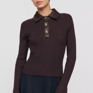 Central Park West Turnlock Polo Sweater