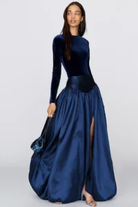 Hutch Bubble-Hem Maxi Skirt