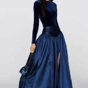 Hutch Bubble-Hem Maxi Skirt