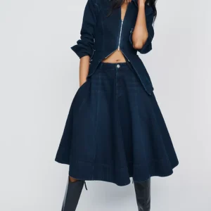 ALIGNE Lana Denim Midi Skirt