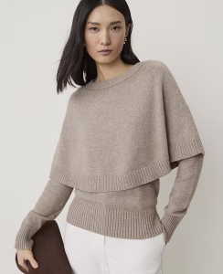 Layered Capelet Sweater