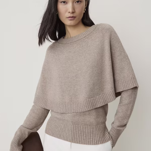 Layered Capelet Sweater