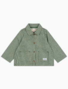 KONGES SLØJD Luc Shirt Jacket in Milk Verte Stripe