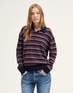 Our Collab Madewell x NYPL Polo Sweater in 100% SoftWool