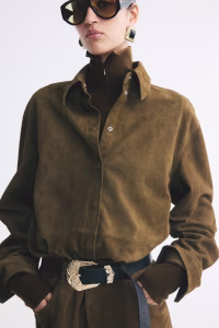 Oversized Suede Shirt