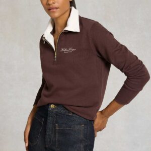 Ascot Quarter Zip Sweat Chocolate