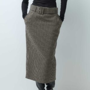 ASOS DESIGN Tailored belted pencil midi skirt