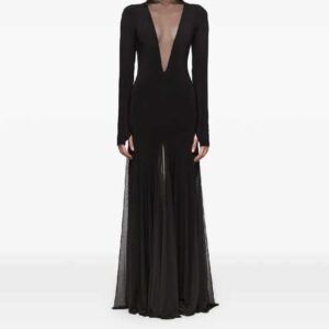 Atu Body Couture mesh-panelled maxi dress