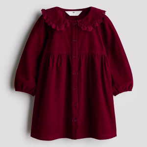 Corduroy Dress with Peter Pan Collar