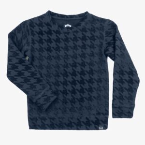 Blue Houndstooth Revel Crewneck