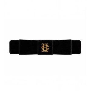 Bow Hair Clip Black Velvet