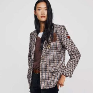 By Anthropologie Heritage Patchwork Blazer