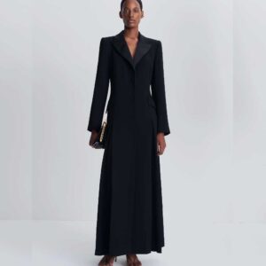 Calene Satin Crepe Blazer Gown