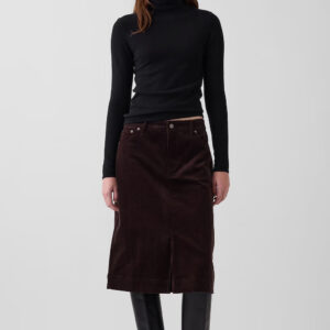 Corduroy Knee-Length Skirt