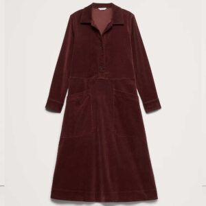 Corduroy Pocket Shirt Dress