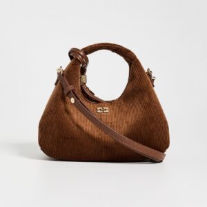 GANNI Corduroy Mini Hobo Bag