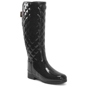 Hunter Original Refined High Gloss Quilted Waterproof Rain Boot