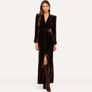 In NYFW Raini Velvet Maxi Dress