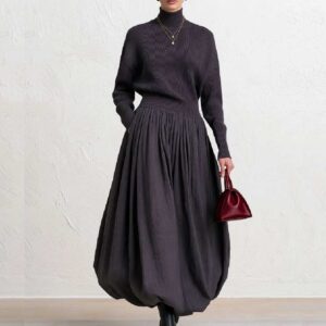 Josephine Blair | High Neck Sweater Maxi Dress