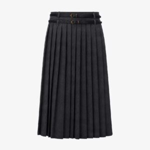 LIU JO belted pleated midi skirt