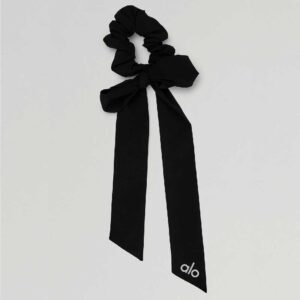 Love Knots Tie Scrunchie Black