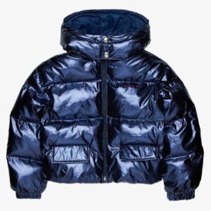 Marni Kids metallic-effect padded jacket