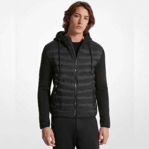 Michael Kors Outlet Galway Quilted Mixed-Media Jacket