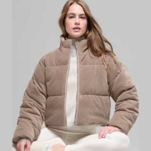 Micro Corduroy Dreamy Puffer Chai Latte