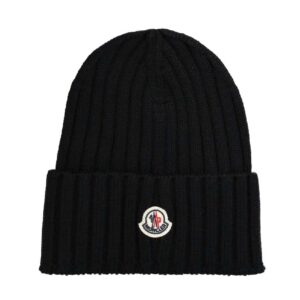 Moncler Logo Patch Knit Beanie