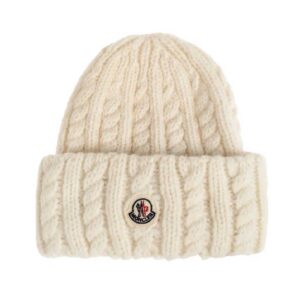 Moncler Logo Patch Knitted Beanie