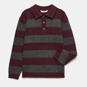 M&S Cotton Blend Striped Knitted Rugby Shirt (6-16 Yrs)
