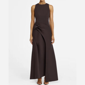 PELLAT MAXI DRESS ganache