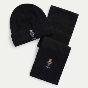 Polo Bear Cotton Hat & Scarf
