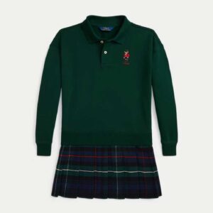 Polo Bear Pleated-Skirt Fleece Dress Girls 7-16